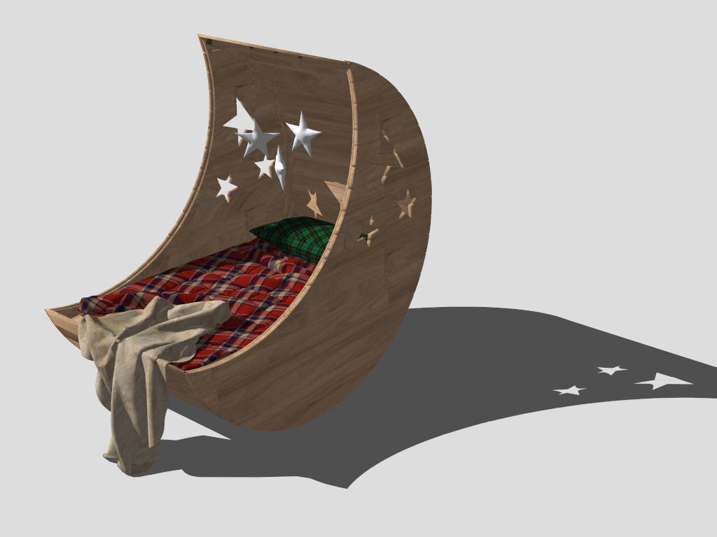 Moon Baby Bed sketchup model preview - SketchupBox