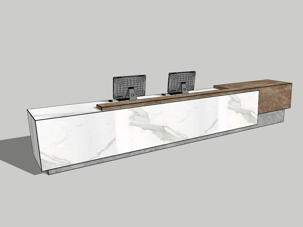 Hotel Reception Design sketchup model preview - SketchupBox