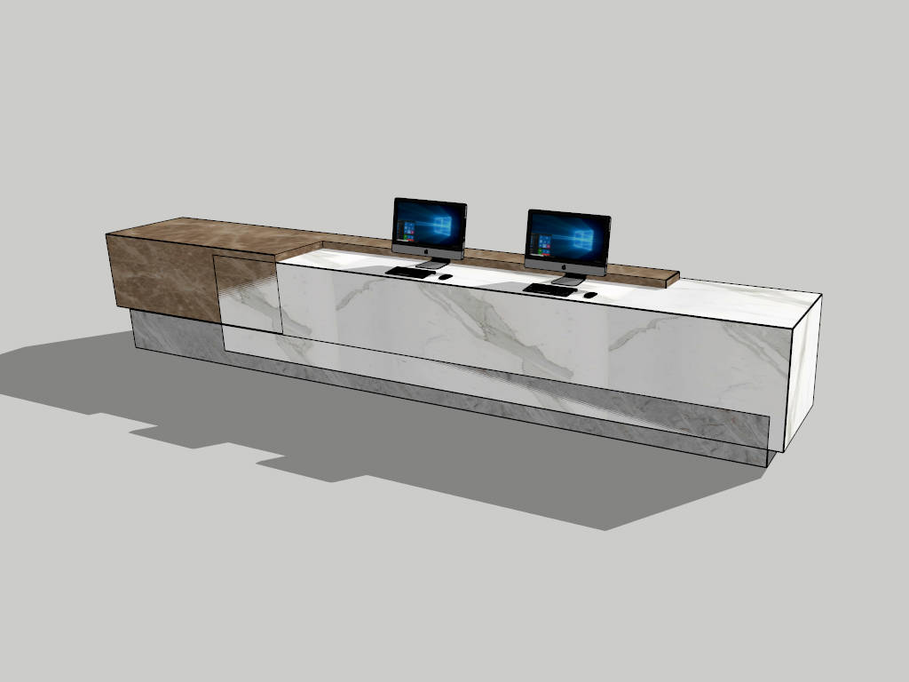Hotel Reception Design sketchup model preview - SketchupBox