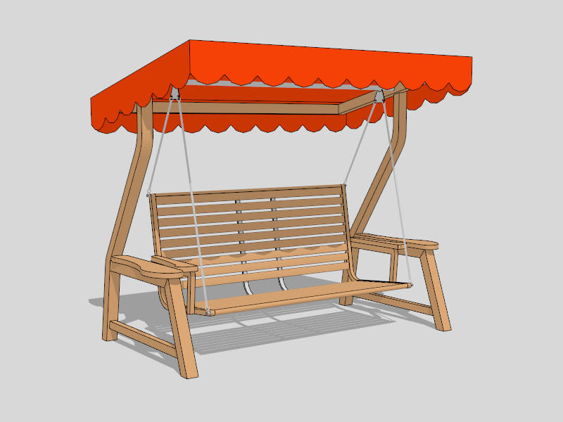 Garden Swing with Canopy sketchup model preview - SketchupBox