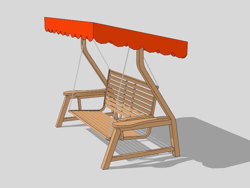 Garden Swing with Canopy sketchup model preview - SketchupBox