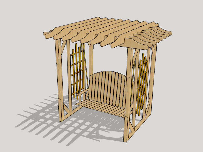 Swing Trellis Design sketchup model preview - SketchupBox