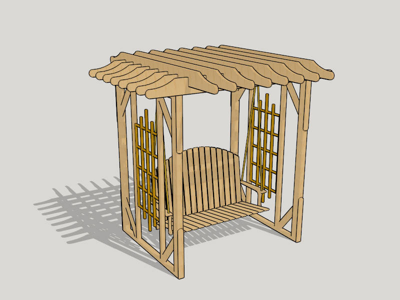 Swing Trellis Design sketchup model preview - SketchupBox