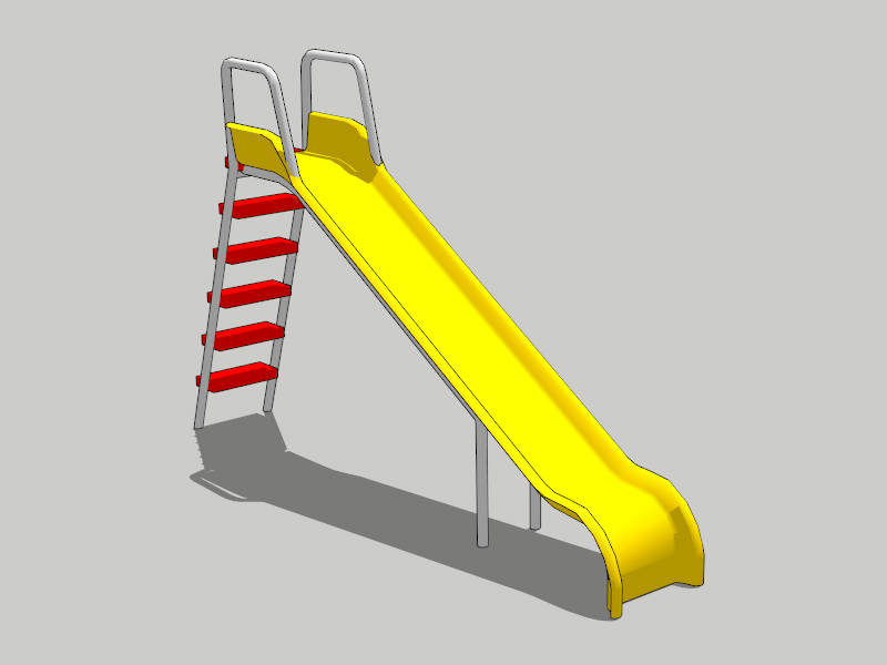 Yellow Playground Slide sketchup model preview - SketchupBox