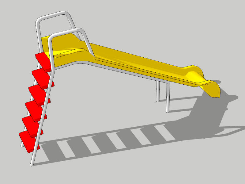 Yellow Playground Slide sketchup model preview - SketchupBox