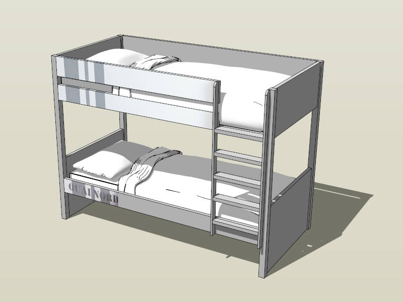 Small Bunk Bed sketchup model preview - SketchupBox