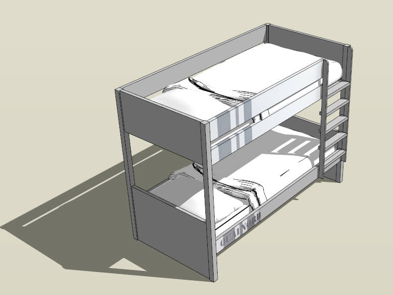 Small Bunk Bed sketchup model preview - SketchupBox