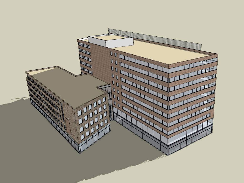 Office Building Exterior Design sketchup model preview - SketchupBox