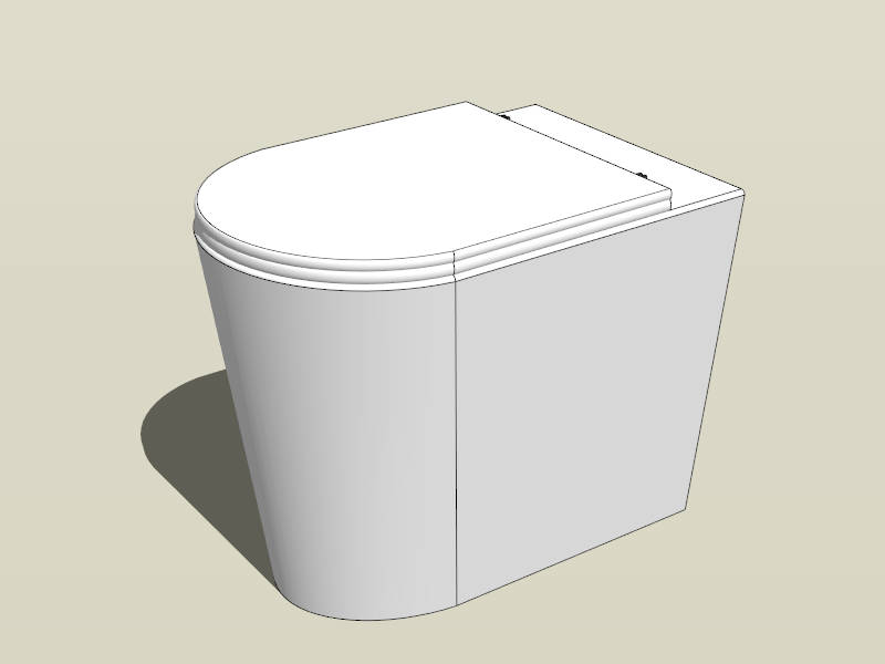 Wall Hung Bidet sketchup model preview - SketchupBox