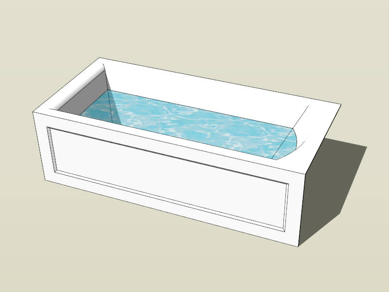 Standard Bathtub sketchup model preview - SketchupBox