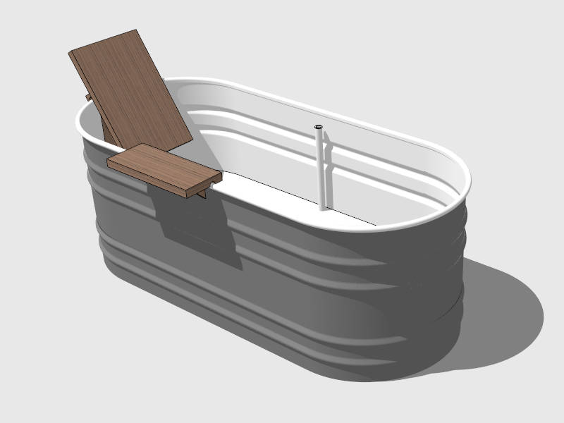 Vintage Bathtub sketchup model preview - SketchupBox