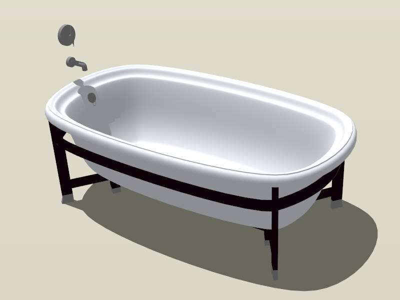 Drop in Bathtub sketchup model preview - SketchupBox