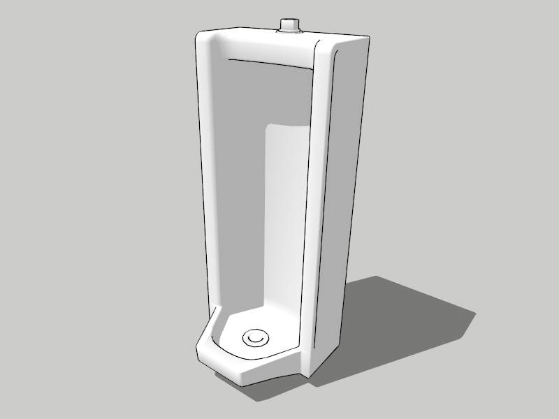 Floor Mounted Urinal sketchup model preview - SketchupBox