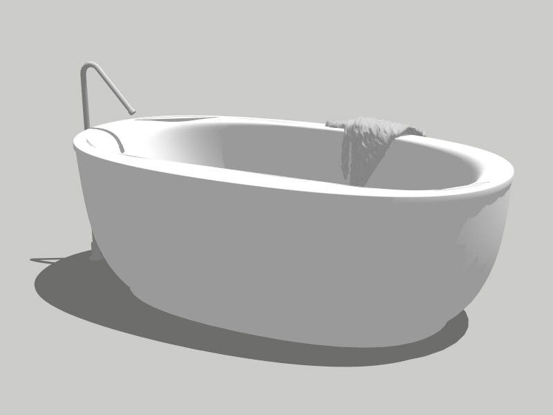 Modern Freestanding Bathtub sketchup model preview - SketchupBox