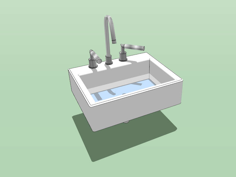 Vessel Sink Countertop sketchup model preview - SketchupBox