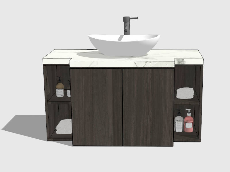 Bathroom Basin Cabinet sketchup model preview - SketchupBox