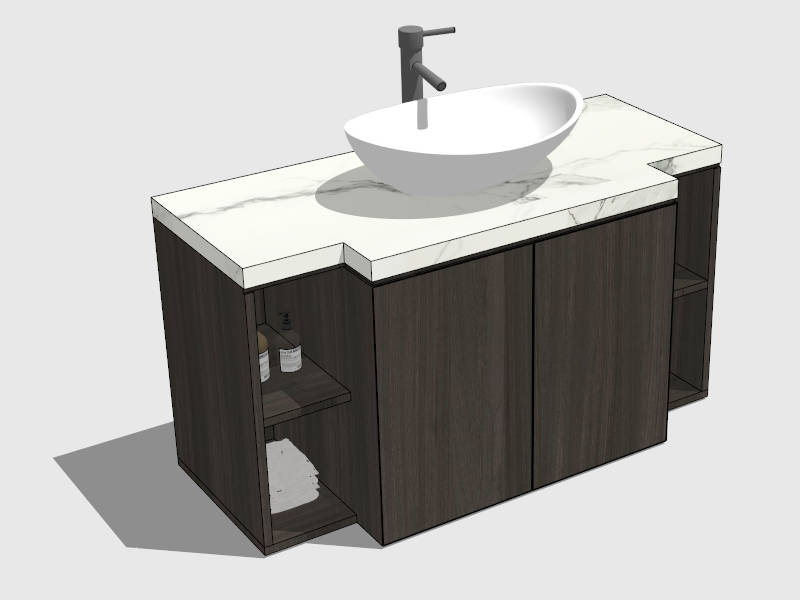 Bathroom Basin Cabinet sketchup model preview - SketchupBox