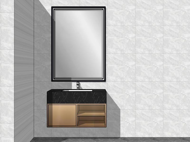 Small Bathroom Vanity sketchup model preview - SketchupBox