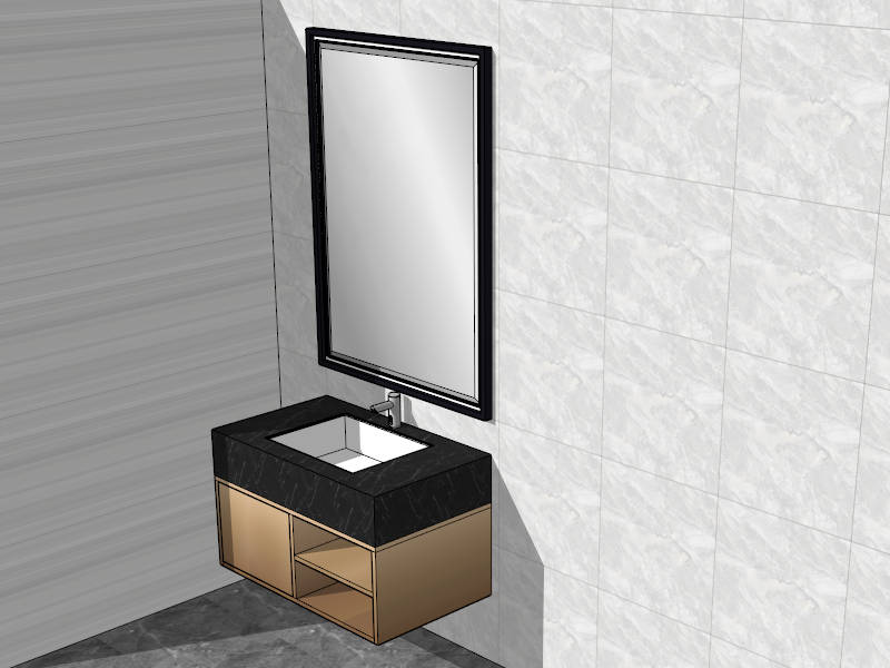 Small Bathroom Vanity sketchup model preview - SketchupBox