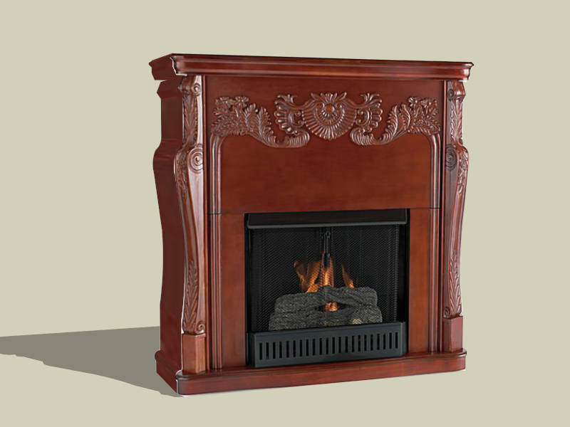 Antique Carved Wood Fireplace sketchup model preview - SketchupBox