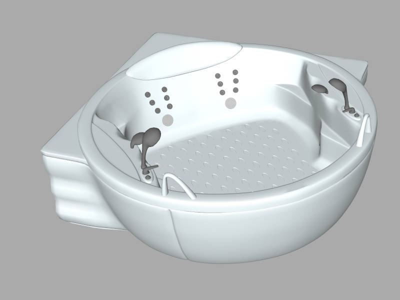 Jacuzzi Corner Bathtub sketchup model preview - SketchupBox