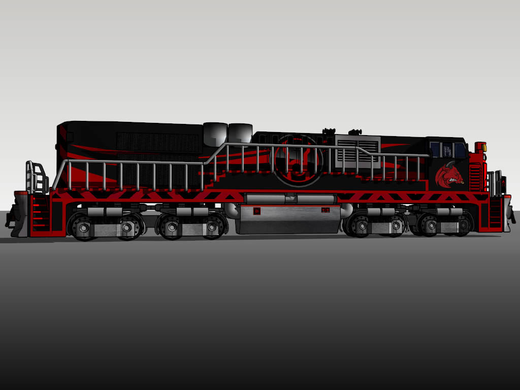 Cool Steam Locomotive sketchup model preview - SketchupBox