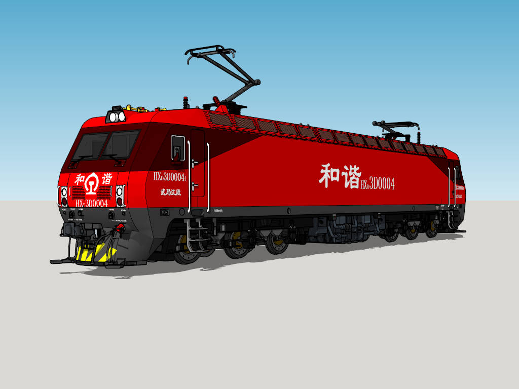 China High Speed Train sketchup model preview - SketchupBox