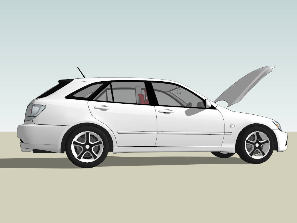 Toyota Station Wagon sketchup model preview - SketchupBox