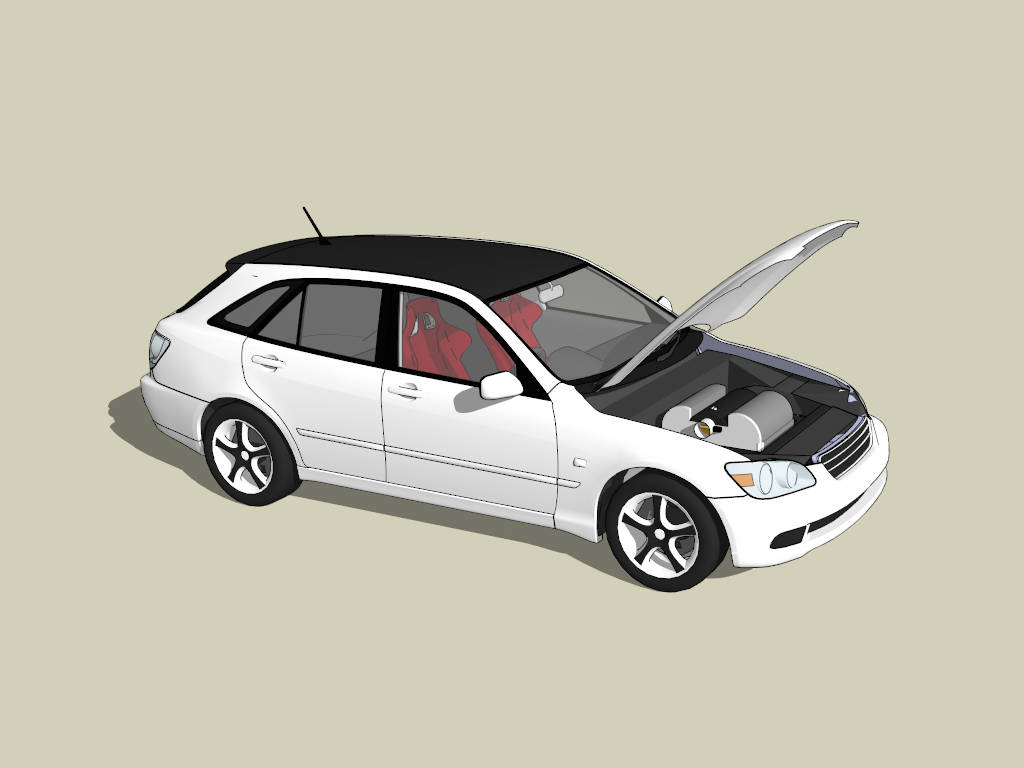 Toyota Station Wagon sketchup model preview - SketchupBox