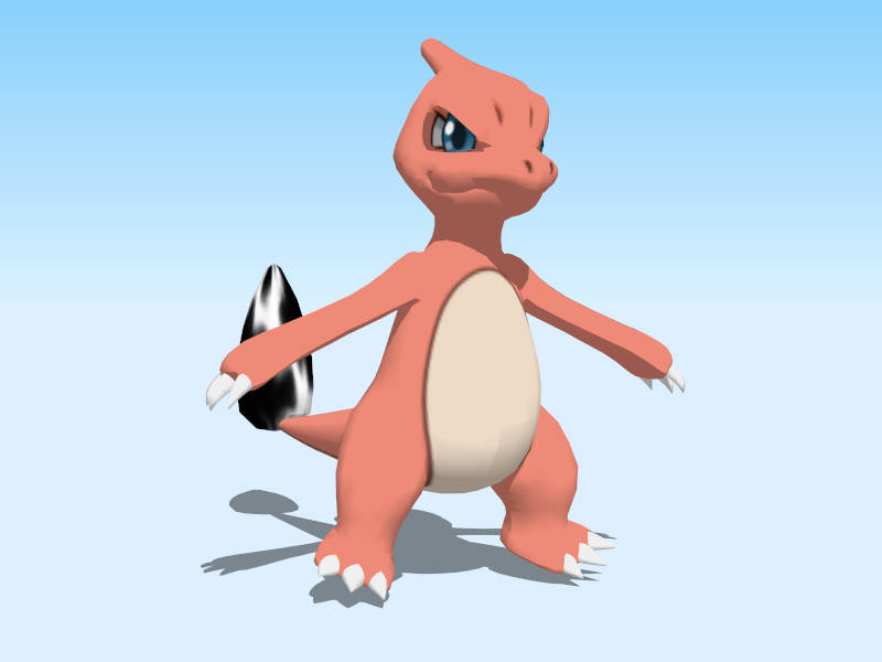 Pokemon Charmeleon sketchup model preview - SketchupBox