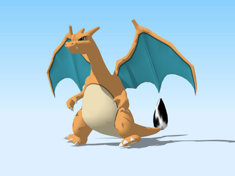 Pokemon Charizard sketchup model preview - SketchupBox