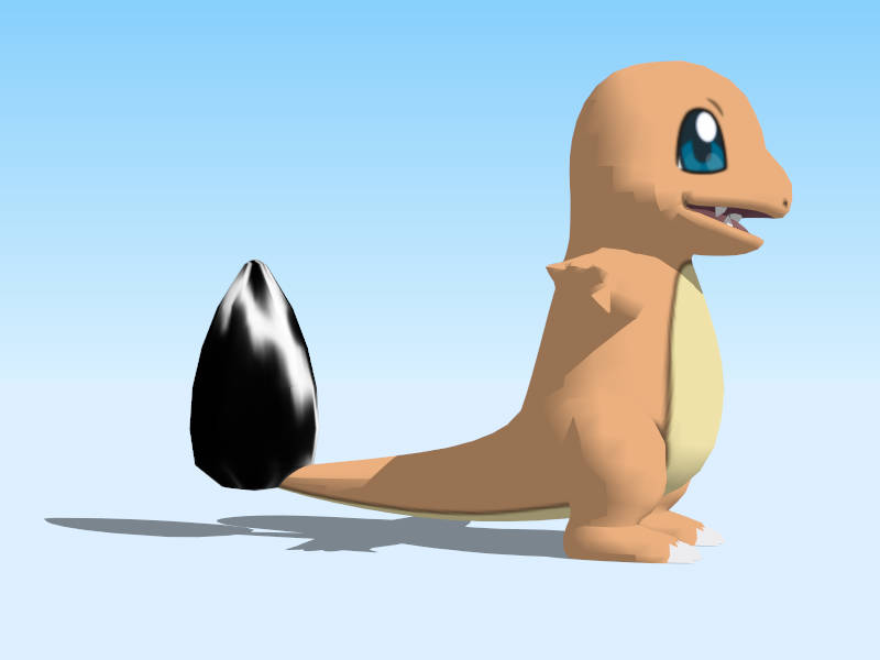 Pokemon Charmander sketchup model preview - SketchupBox