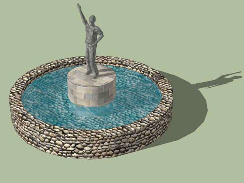 People Sculpture in the Pond sketchup model preview - SketchupBox