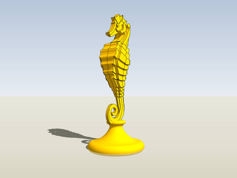 Seahorse Garden Ornament sketchup model preview - SketchupBox