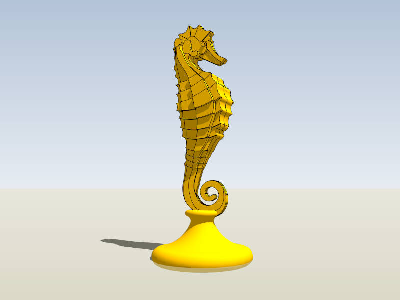 Seahorse Garden Ornament sketchup model preview - SketchupBox