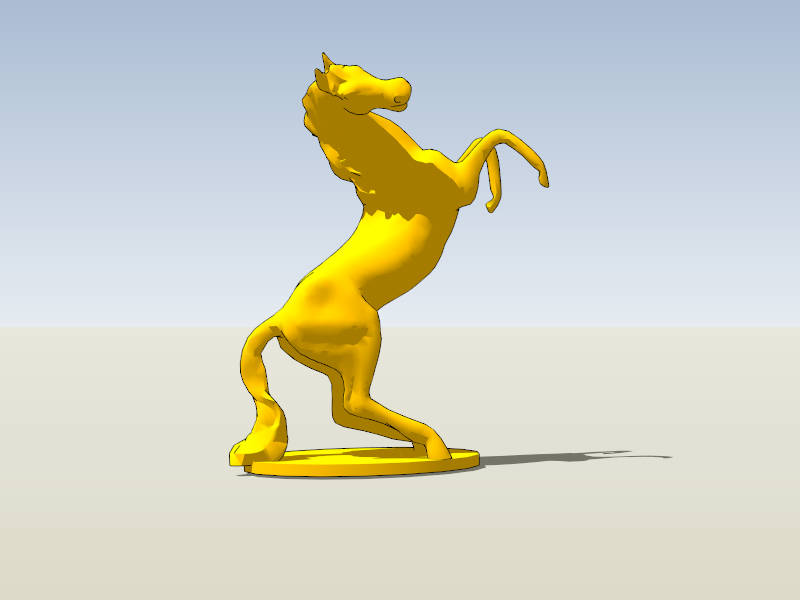 Power Horse Statuette sketchup model preview - SketchupBox