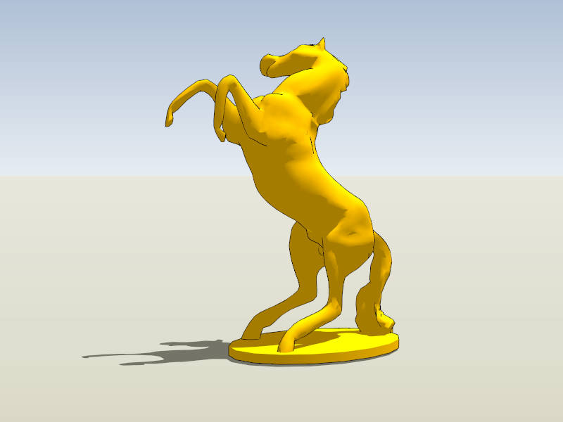 Power Horse Statuette sketchup model preview - SketchupBox