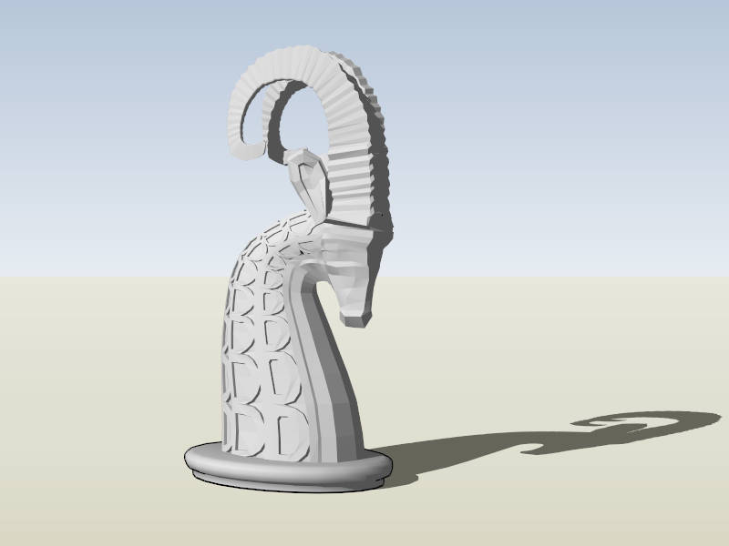 Sheep Sculpture Garden Ornament sketchup model preview - SketchupBox