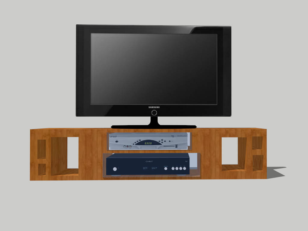 Media Console TV Stand sketchup model preview - SketchupBox