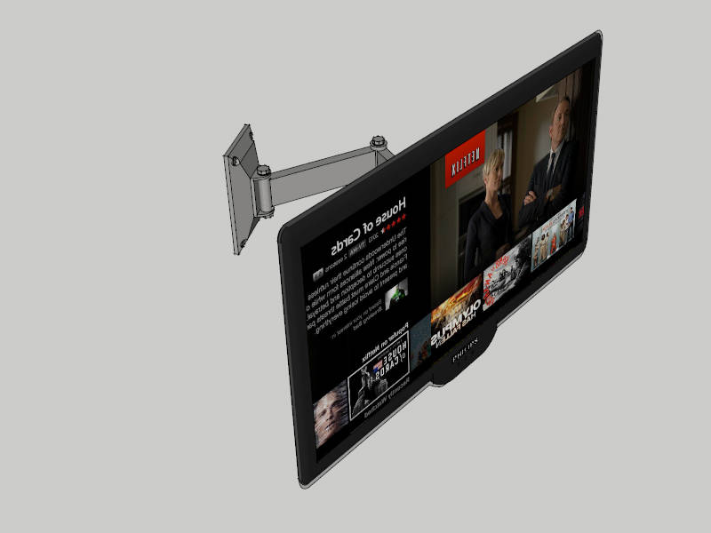 Wall Mounted TV sketchup model preview - SketchupBox