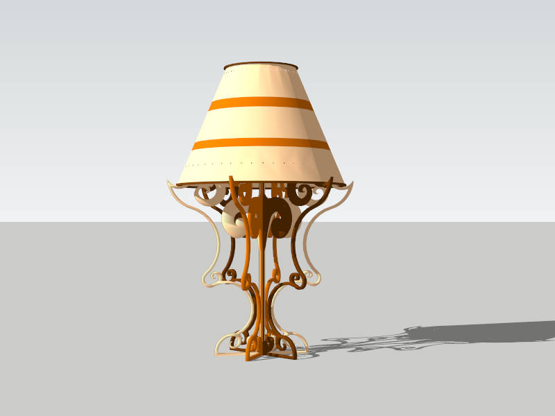 Art Deco Table Lamp sketchup model preview - SketchupBox