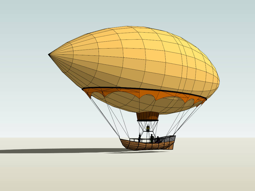 Steam Airship sketchup model preview - SketchupBox