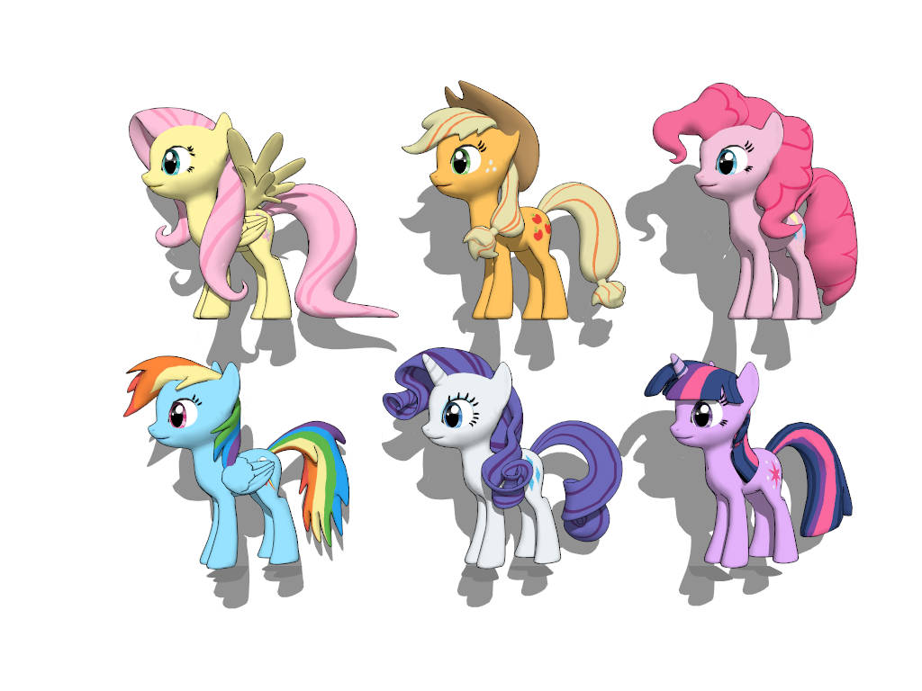 My Little Pony Mane Characters sketchup model preview - SketchupBox