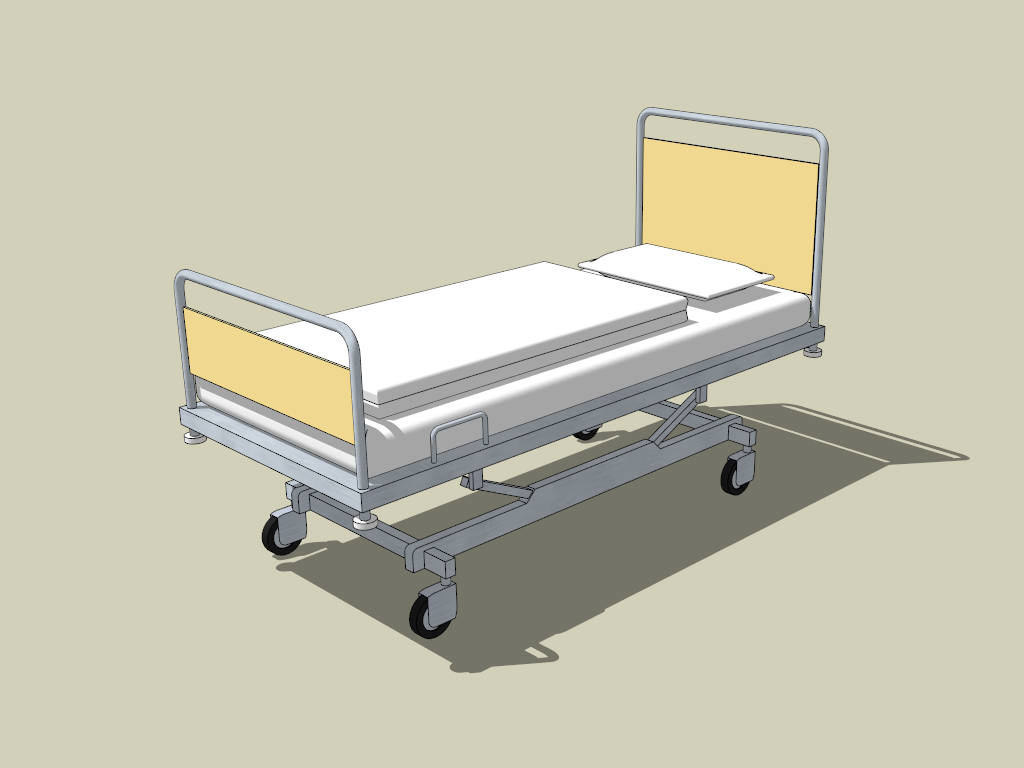 Hospital Bed sketchup model preview - SketchupBox