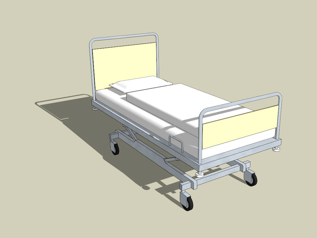 Hospital Bed sketchup model preview - SketchupBox