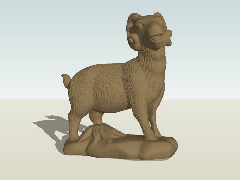 Garden Sheep Sculpture sketchup model preview - SketchupBox