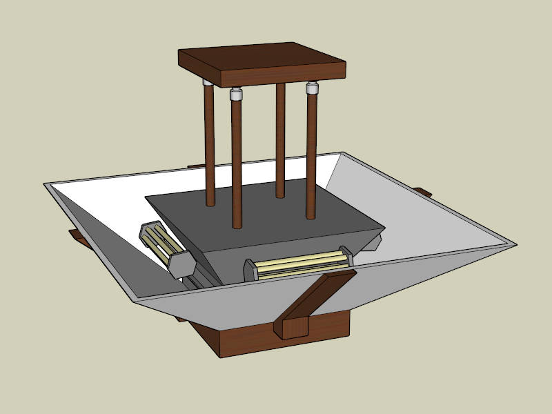 Semi Flush Mount Ceiling Light sketchup model preview - SketchupBox