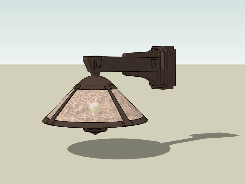 Vintage Wall Light Sconce sketchup model preview - SketchupBox