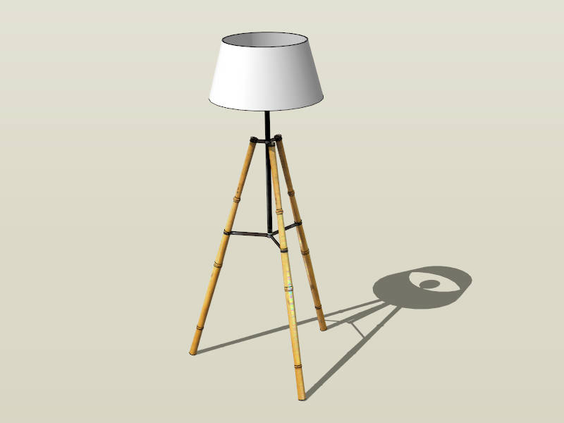 Bamboo Design Floor Lamp sketchup model preview - SketchupBox