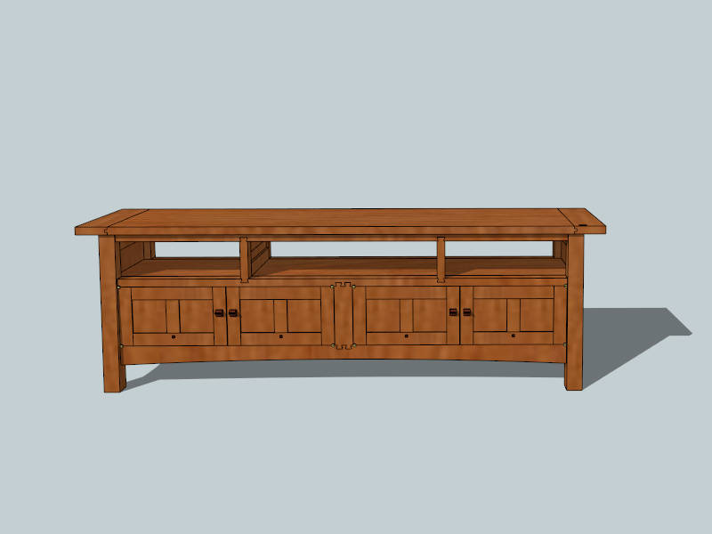 Console Table TV Stand sketchup model preview - SketchupBox